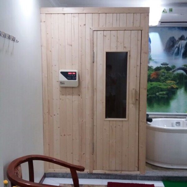 Phòng xông hơi khô gia đình hoàn toàn bằng gỗ