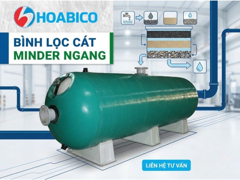 Bình lọc cát Minder ngang
