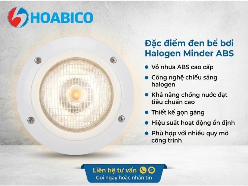 đèn bể bơi halogen Minder ABS