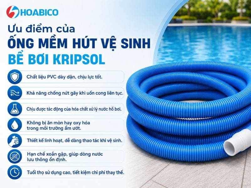 Ống mềm hút vệ sinh bể bơi Kripsol