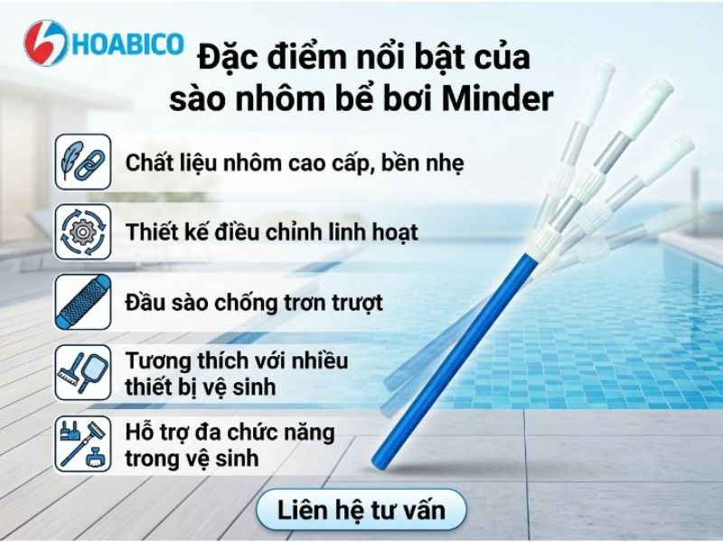 Sào nhôm bể bơi Minder