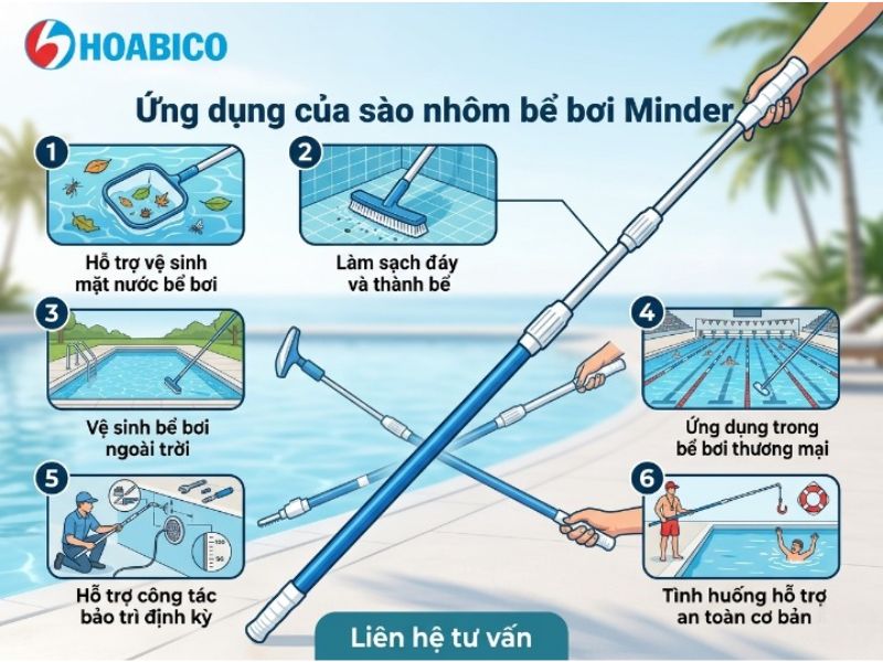 Sào nhôm bể bơi Minder