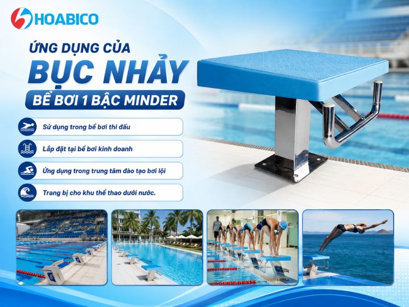 Bục nhảy bể bơi 1 bậc Minder
