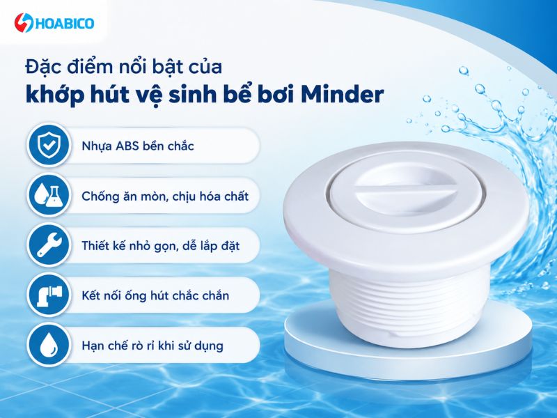 Khớp hút vệ sinh bể bơi Minder