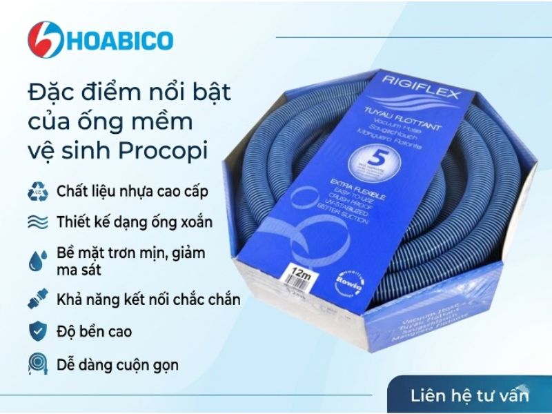 Ống mềm vệ sinh bể bơi Procopi