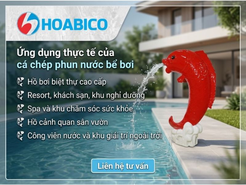 Cá chép phun nước bể bơi