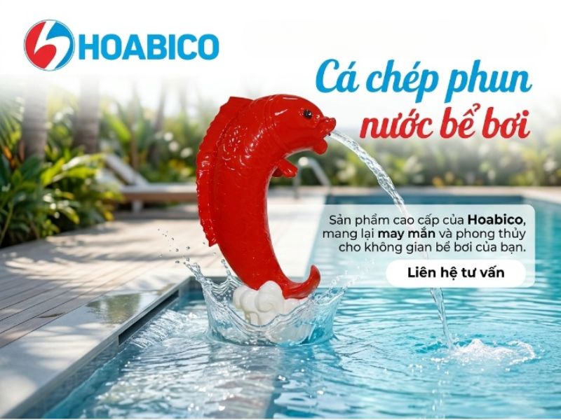 Cá chép phun nước bể bơi