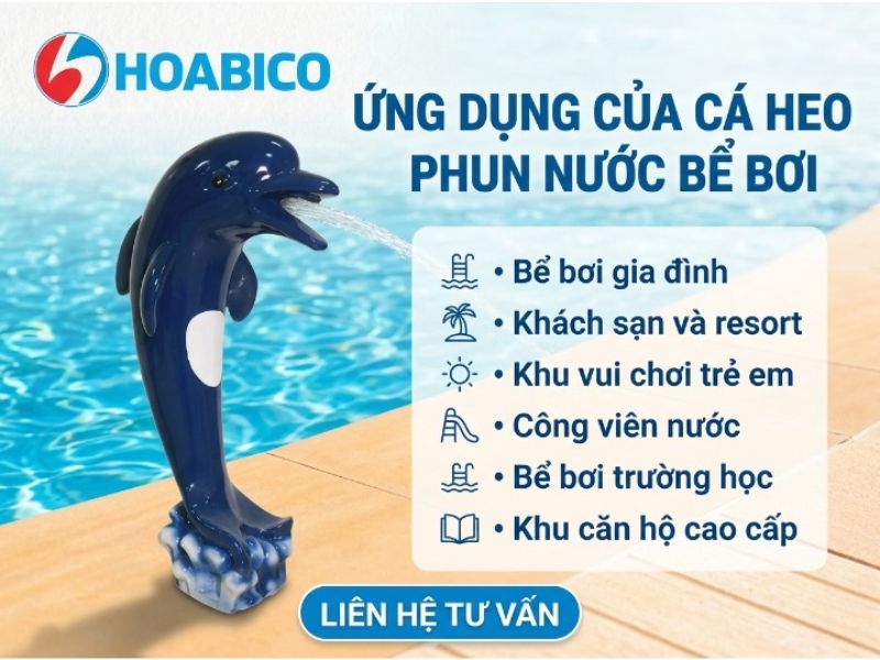 Cá heo phun nước bể bơi