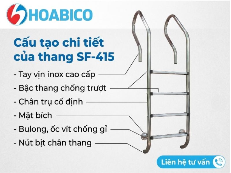 Thang bể bơi SF-415