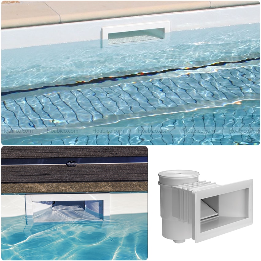 Ứng dụng sản phẩm Skimmer hút nước mặt bể bơi EM0020C