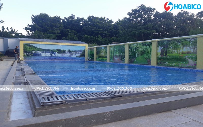 Công trình bể bơi khách sạn Minh Long