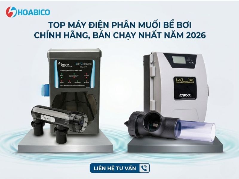 máy điện phân muối bể bơi