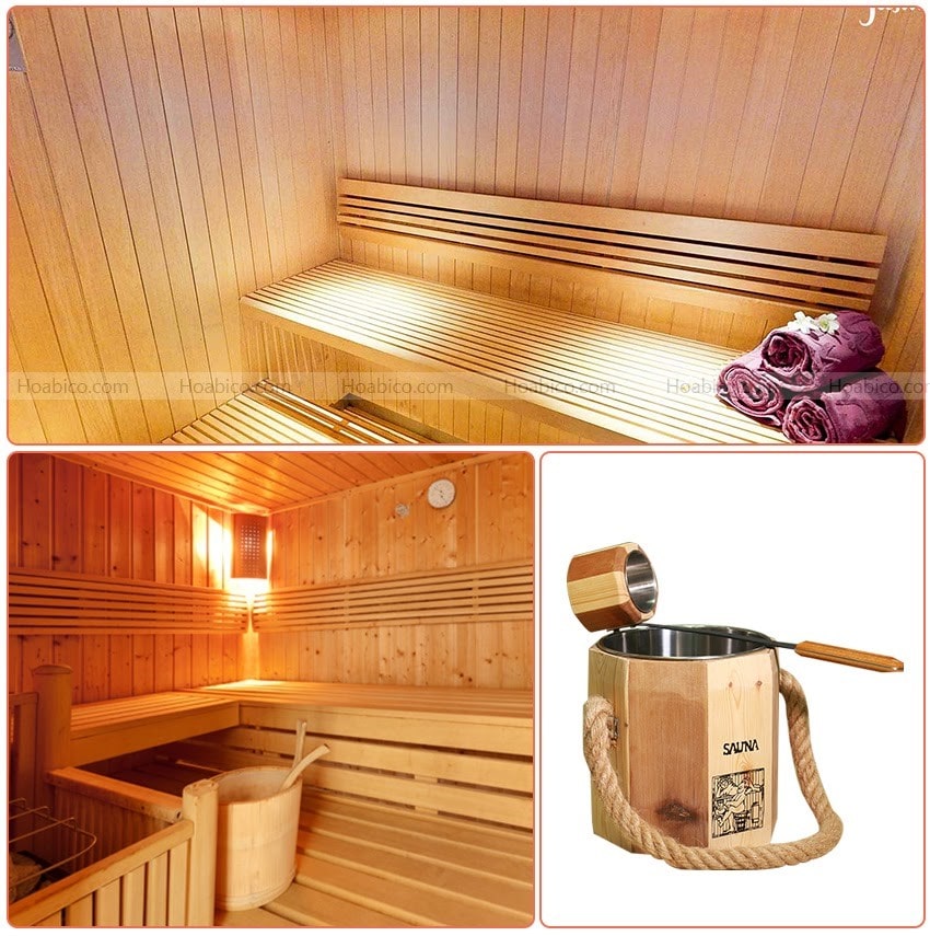 Ứng dụng xô gỗ sauna lõi Inox