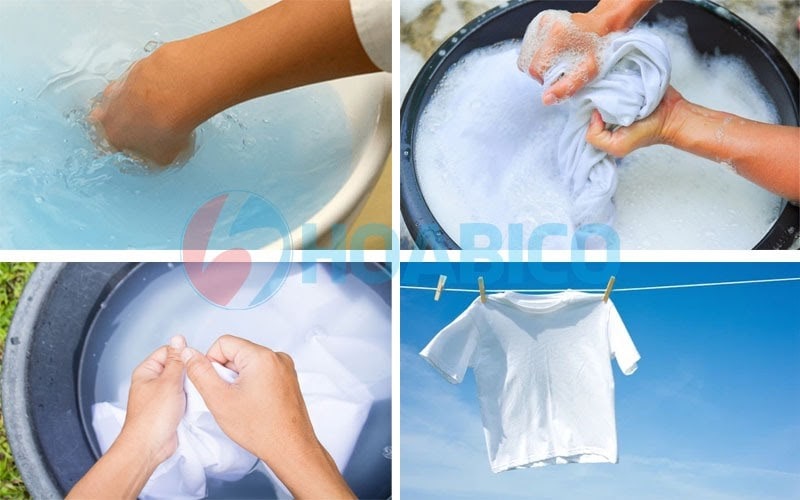 Hướng dẫn cách tẩy trắng quần áo bằng nước Javen