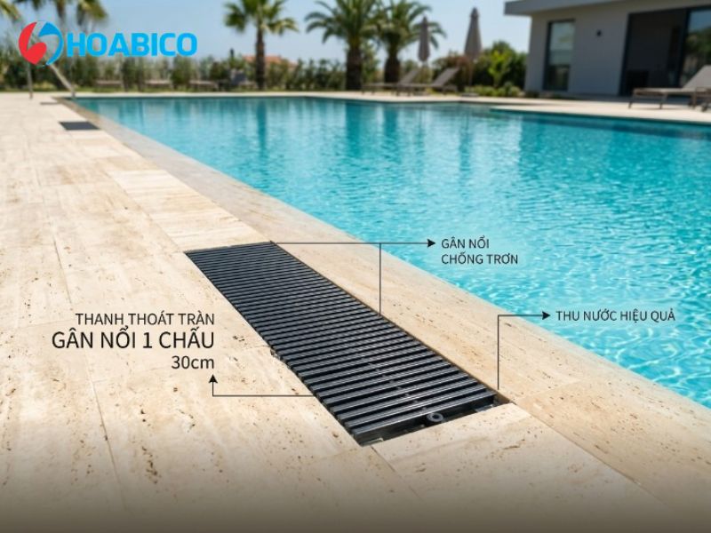 thanh thoát tràn gân nổi 1 chấu 30cm