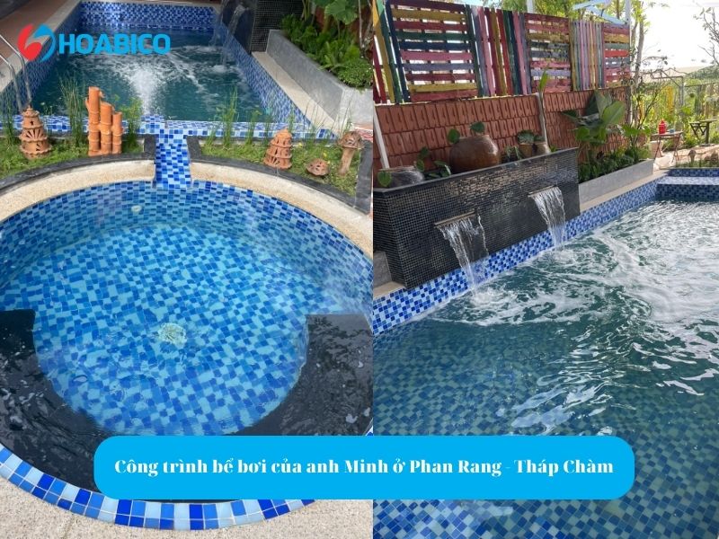 Bàn giao công trình bể bơi cho anh Nguyễn Quốc Minh ở Phan Rang - Tháp Chàm