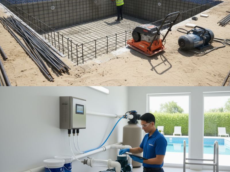 Biện pháp thi công bể bơi