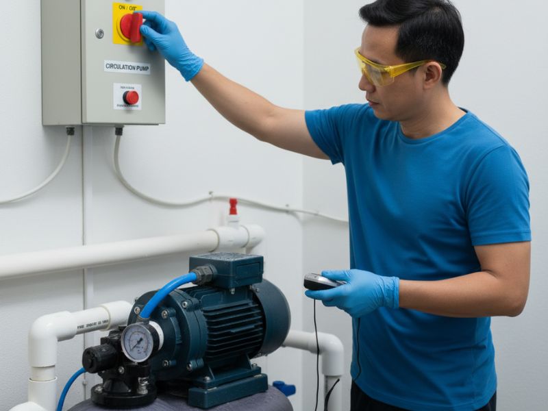 Cách giảm pH hồ bơi