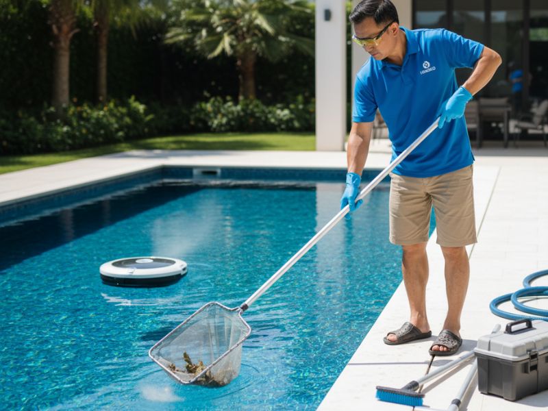 Cách làm sạch bể bơi không dùng hóa chất