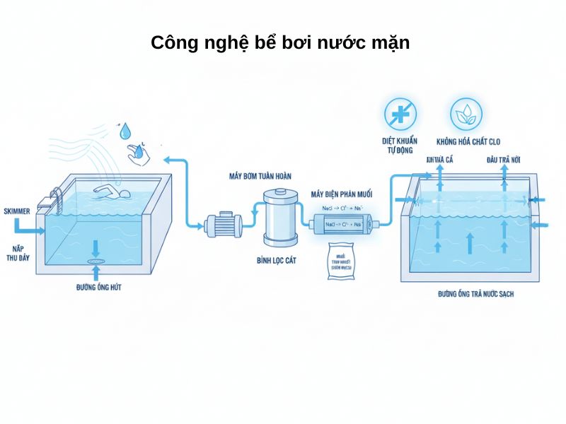 Nên chọn loại cát lọc nào cho bể bơi nước mặn