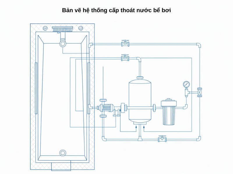 Thiết kế cấp thoát nước bể bơi