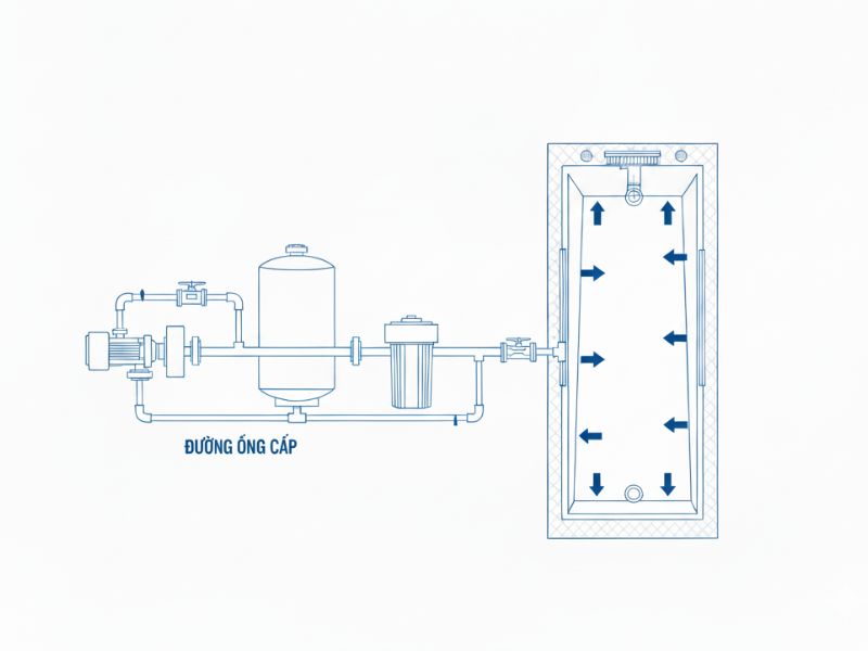 Thiết kế cấp thoát nước bể bơi