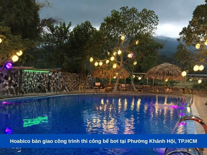 Hoabico bàn giao công trình thi công bể bơi tại phường Hà Giang 2, Tuyên Quang