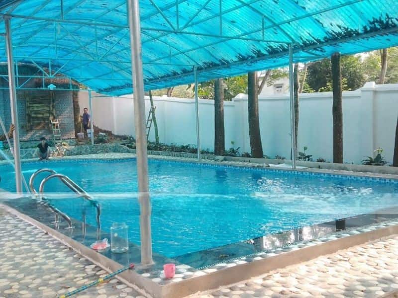 Hoabico bàn giao công trình thi công bể bơi cho anh Định tại Hồ Chí Minh