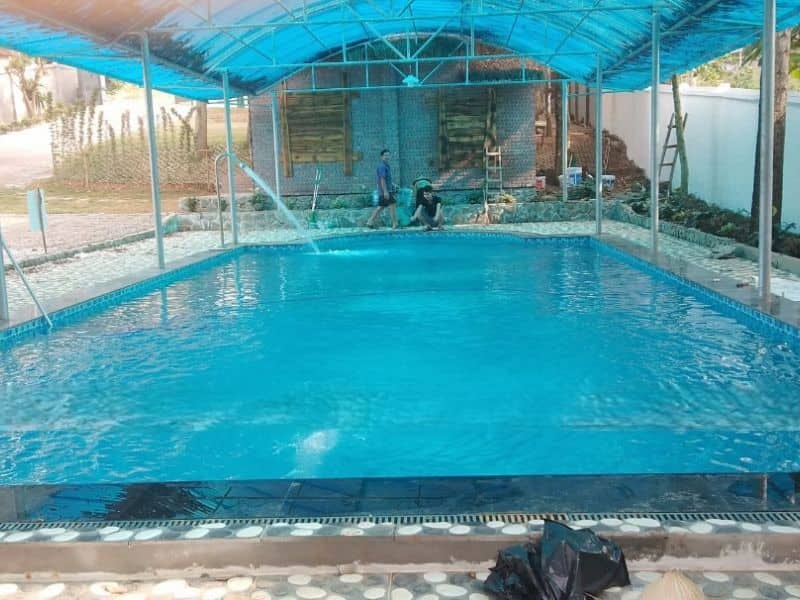 Hoabico bàn giao công trình thi công bể bơi cho anh Định tại Hồ Chí Minh