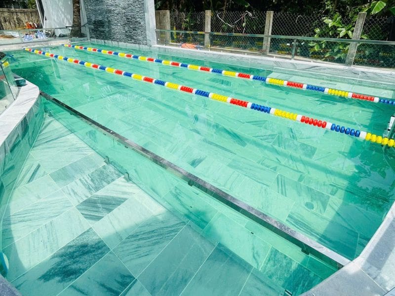 Hoabico bàn giao công trình thi công bể bơi cho anh Hải tại Thanh Hóa