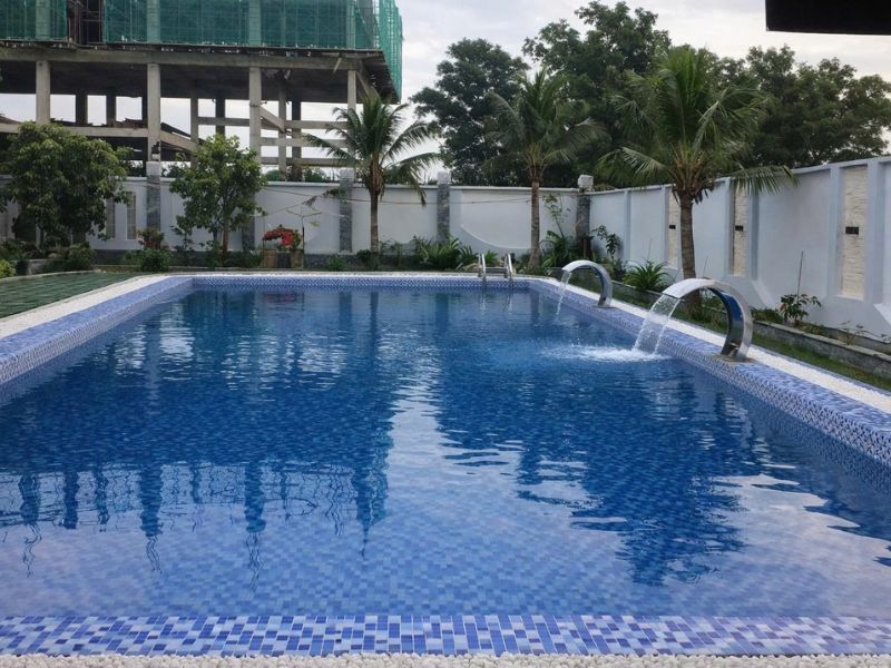 Hoabico bàn giao công trình thi công bể bơi cho chú Long tại Thái Nguyên