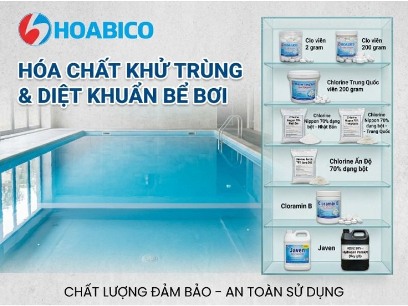 hóa chất xử lý nước cấp bể bơi