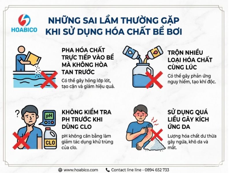 hóa chất xử lý nước cấp bể bơi