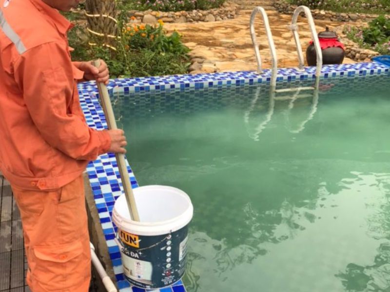 Hoabico bàn giao dự án vệ sinh bể bơi tại Bắc Giang