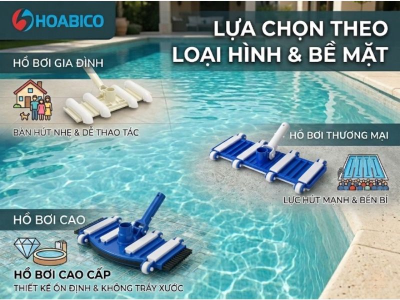 bàn hút vệ sinh hồ bơi