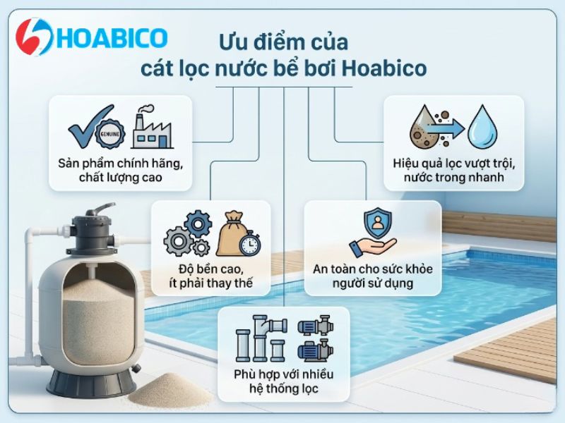 Cát lọc nước bể bơi