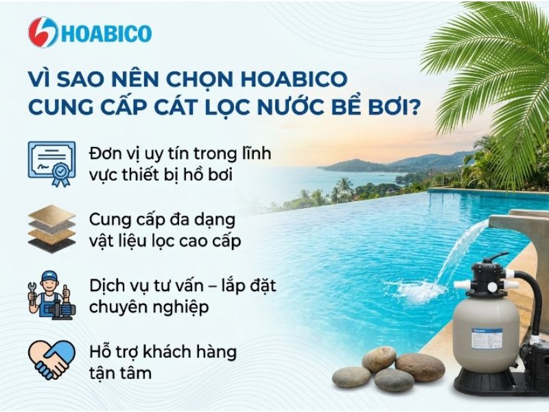 Cát lọc nước bể bơi
