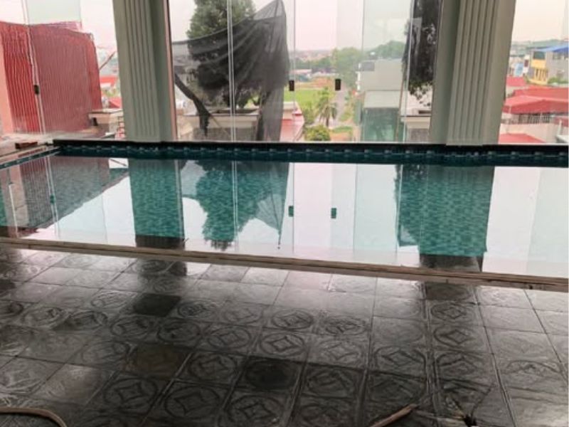công trình thi công bể bơi cho chú Nghĩa tại Sơn Tây