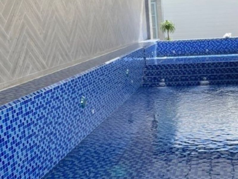công trình thi công bể bơi mái che tại Lâm Đồng