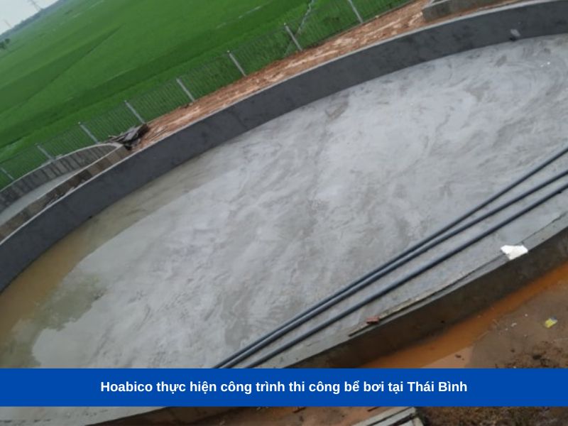 công trình thi công bể bơi tại Thái Bình