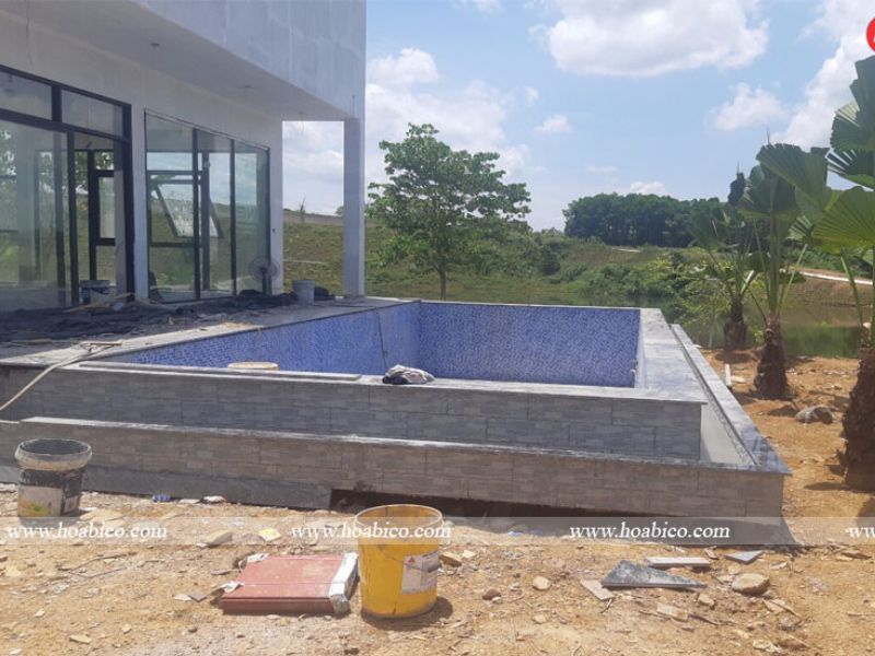 Hoabico bàn giao công trình thi công bể bơi tại Sóc Sơn