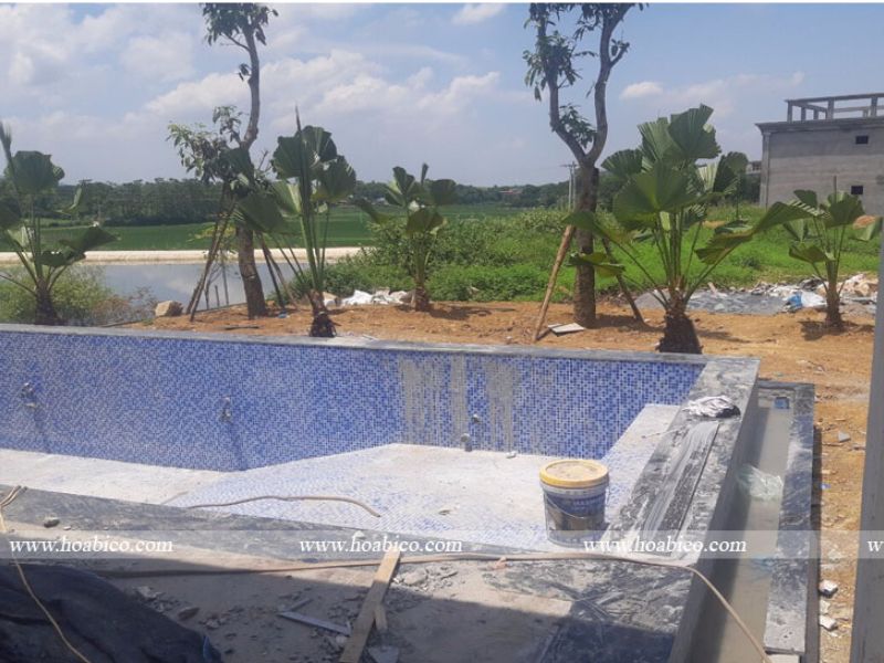 Hoabico bàn giao công trình thi công bể bơi tại Sóc Sơn