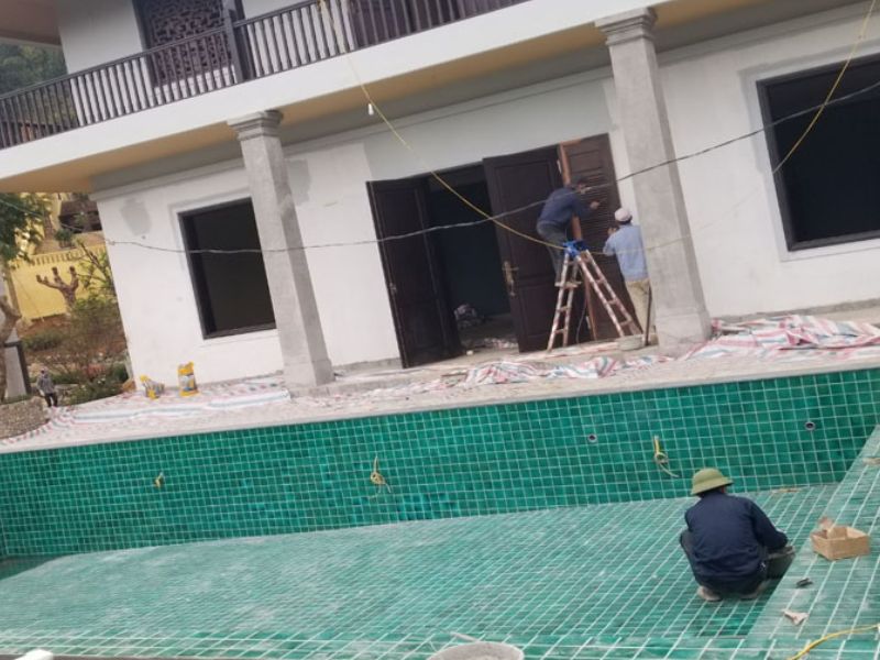 Hoabico bàn giao công trình thi công bể bơi tại Thanh Hóa