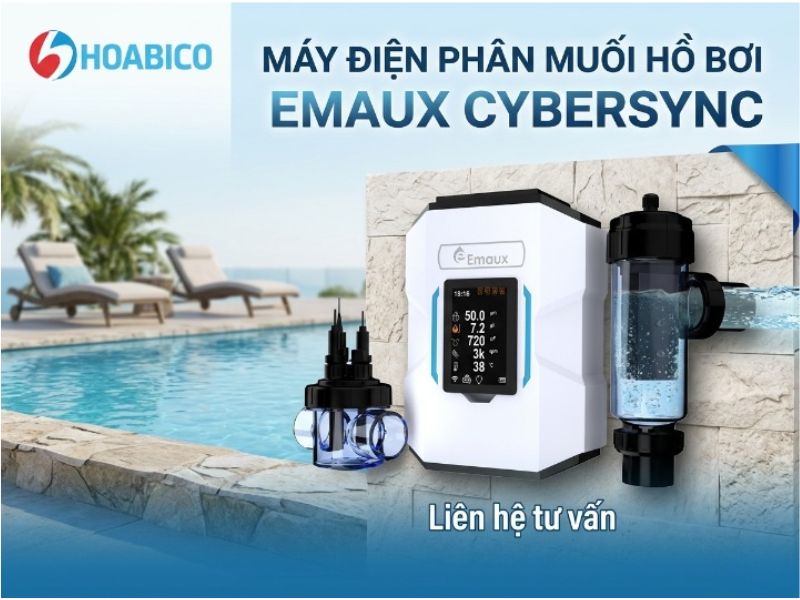 Máy điện phân muối hồ bơi Emaux CyberSync