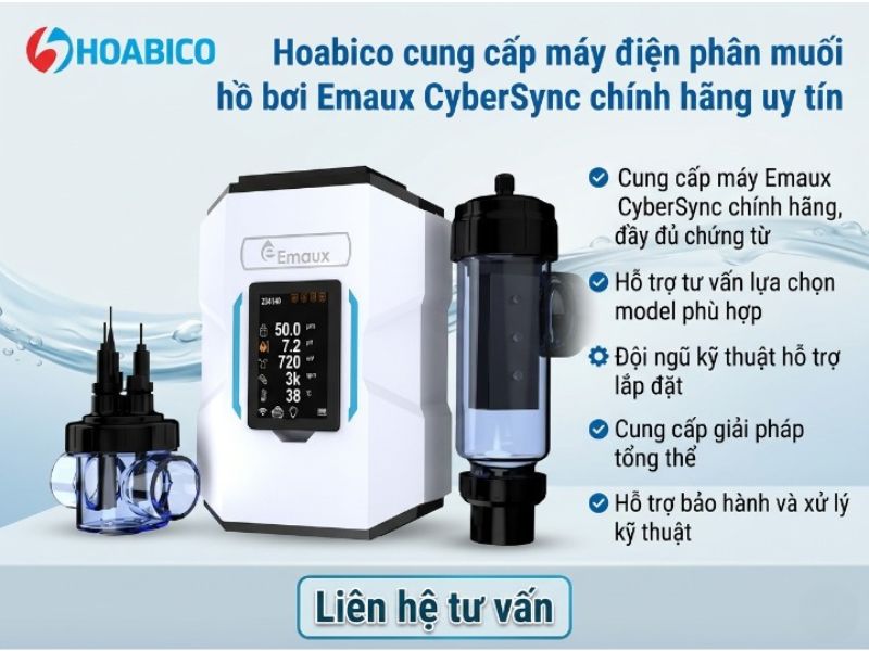Máy điện phân muối hồ bơi Emaux CyberSync