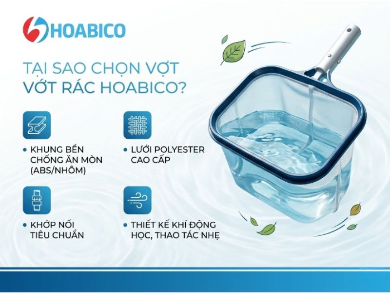 Vợt vớt rác vệ sinh bể bơi