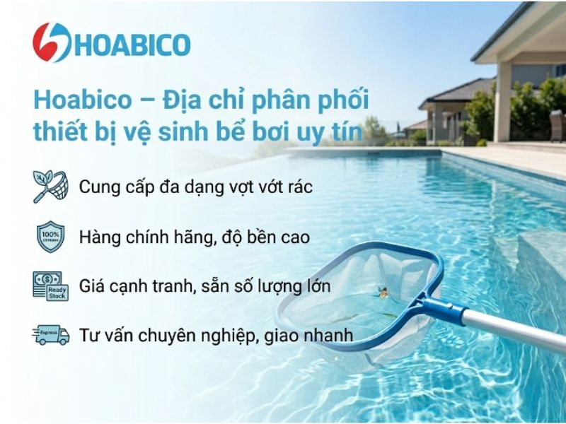 Vợt vớt rác vệ sinh bể bơi