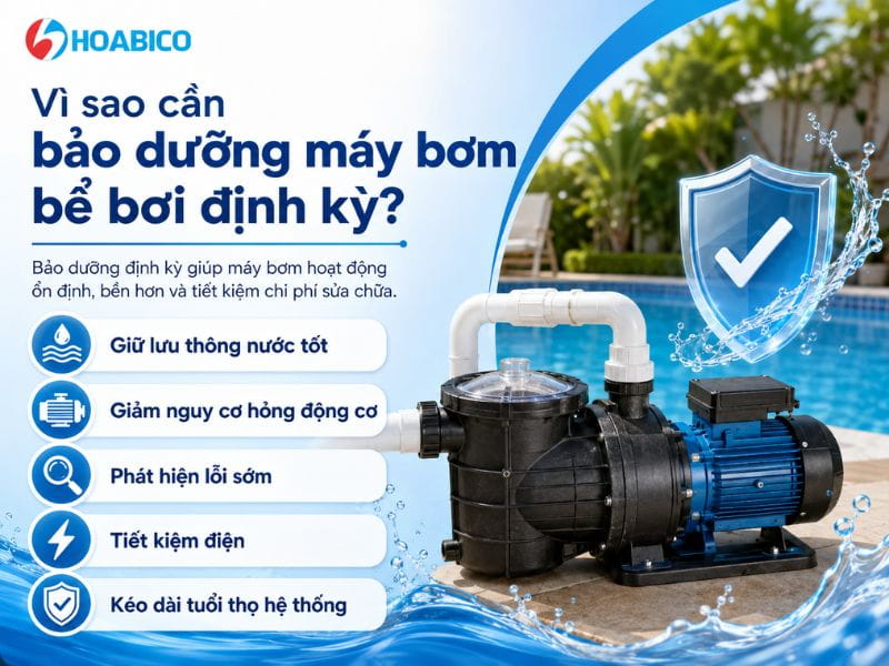 Cách bảo dưỡng máy bơm bể bơi định kỳ 