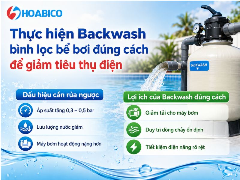 Cách sử dụng bình lọc bể bơi tiết kiệm điện