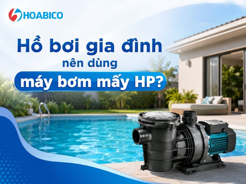 Hồ bơi gia đình nên dùng máy bơm mấy HP